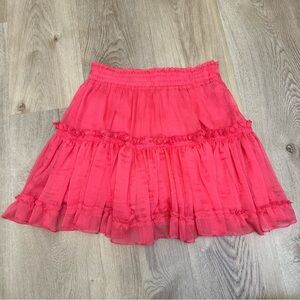 DO + BE Pink Ruffled Tiered Skirt